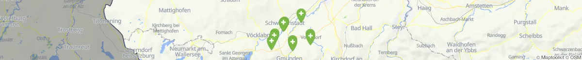 Kartenansicht für Apotheken-Notdienste in der Nähe von Roitham am Traunfall (Gmunden, Oberösterreich)